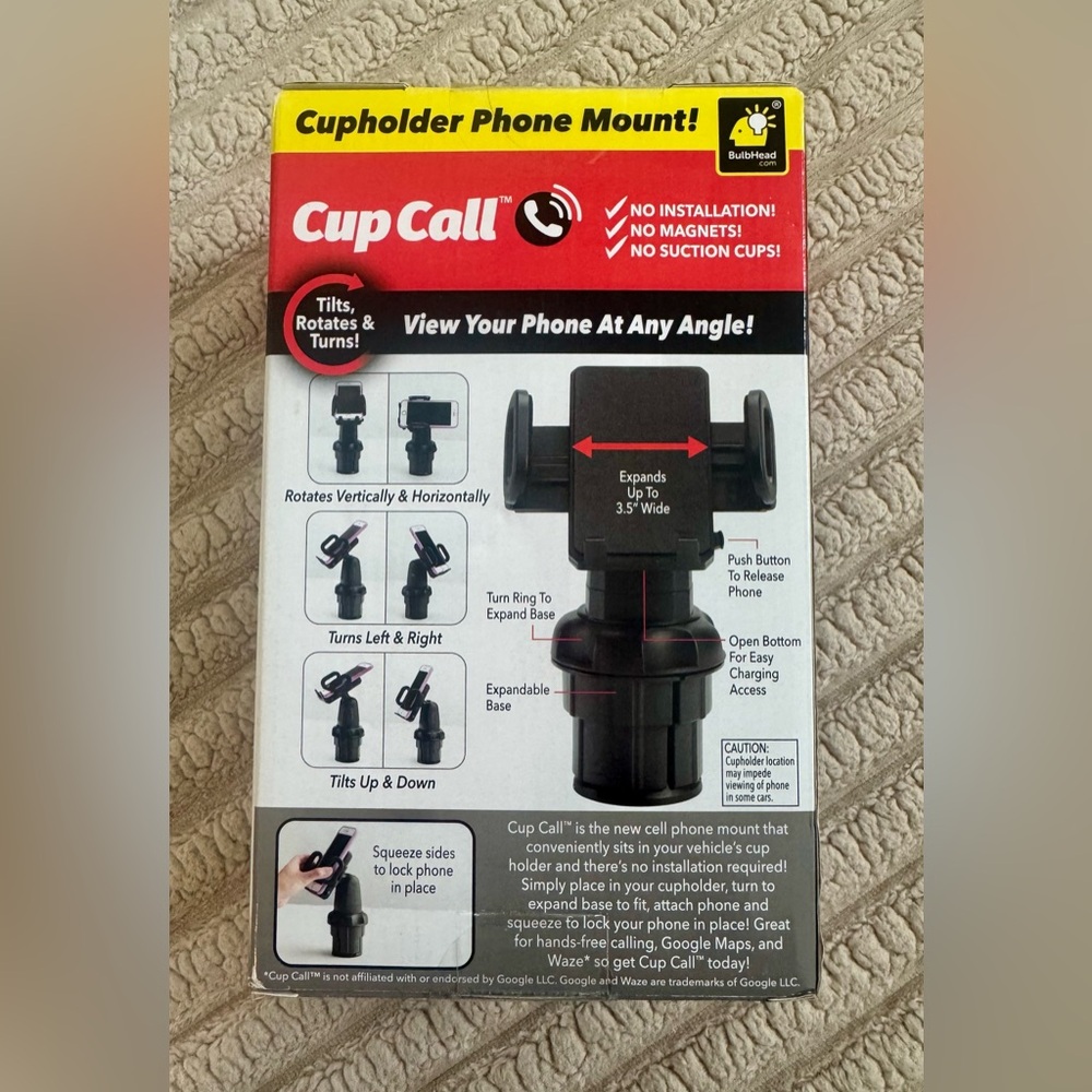 New BulbHead Cup Call Cell Phone Holder - Picture 2 of 4